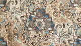 Arabian Love Damask Printed Velvet Fabric By The Metre