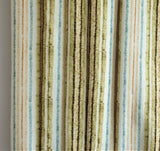 Stripe It Green Printed Jacquard Velvet Curtain Panels