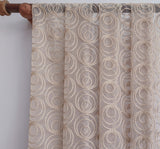 Fawn Circles Sheer Curtain Fabric By The Metre