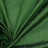 Dark Moss Green Silk Dupioni Fabric By The Metre