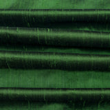 Dark Moss Green Silk Dupioni Fabric By The Metre