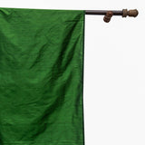 Dark Moss Green Silk Dupioni Fabric By The Metre