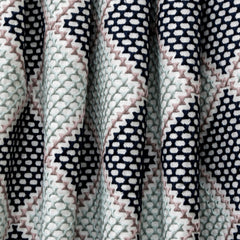 Knotted Vibes Navy Blue Cotton Embroidery Curtain Panels