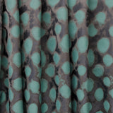 Aquatic Green Leaves Print Jacquard Weave Curtain Panels