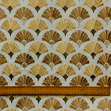 Golden N Bronze Flowers Cotton Embroidered Curtain Panels