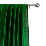 Forest Green Silk Dupioni Curtain Panels