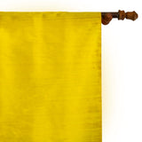 Bright Yellow Silk Dupioni Curtain Panels