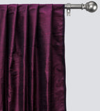 Wine Silk Dupioni Curtain Panels