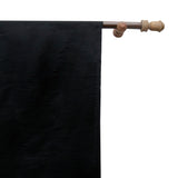 Black Silk Dupioni Curtain Panels