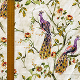Purple Peacock Cotton Fabric By The Metre