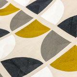 Charcoal Almost Circles Cotton Embroidery Curtain Panels