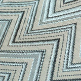 Teal Waves jacquard Fabric By The Metre