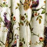 Purple Peacock Cotton Fabric By The Metre