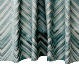 Teal Waves jacquard Fabric By The Metre
