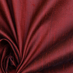 Maroon Silk Dupioni Fabric By The Metre