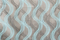 Aqua Jacquard Fabric By The Metre