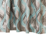 Aqua Stripes Jacquard Weave Curtain Panels, Swirl Curtains
