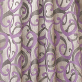 Purple Scrolls Jacquard Weave Curtain Panels