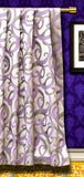 Purple Scrolls Jacquard Weave Curtain Panels