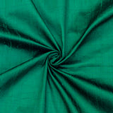 Dark Peacock Green Silk Dupioni Fabric