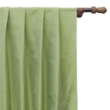 Light Green Art Silk Curtain Panels