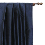 Navy Blue Art Silk Curtain Panels