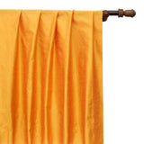 Saffron Orange Art Silk Curtain Panels