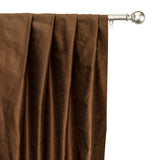 Dark Chocolate Art Silk Curtain Panels