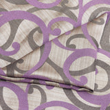 Purple Scrolls Jacquard Weave Curtain Panels