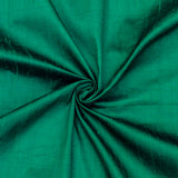 Dark Peacock Green Silk Dupioni Curtain Panels
