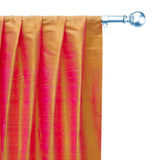 Pink And Yellow Silk Dupioni Curtain Panels