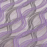 Purple Stripes Jacquard Weave Curtain Panels, Swirls Curtain