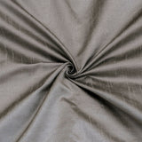Metallic Warm Silver Art Silk Curtain Panels