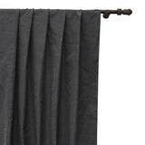 Charcoal Grey Art Silk Curtain Panels