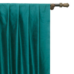 Peaock Greenish Blue Art Silk Curtain Panels
