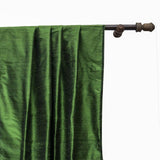 Dark Moss Green Silk Dupioni Fabric By The Metre