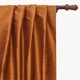 Dark Rust Art Silk Curtain Panels