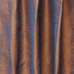 Orange & Blue Art Silk Curtain Panels