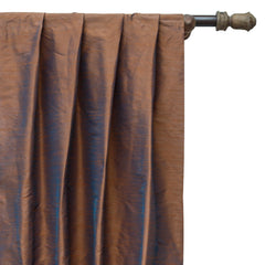 Orange & Blue Art Silk Curtain Panels