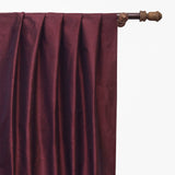 Dark Maroon Art Silk Curtain Panels