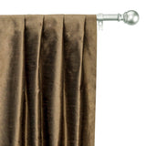 Medium Brown Art Silk Curtain Panels