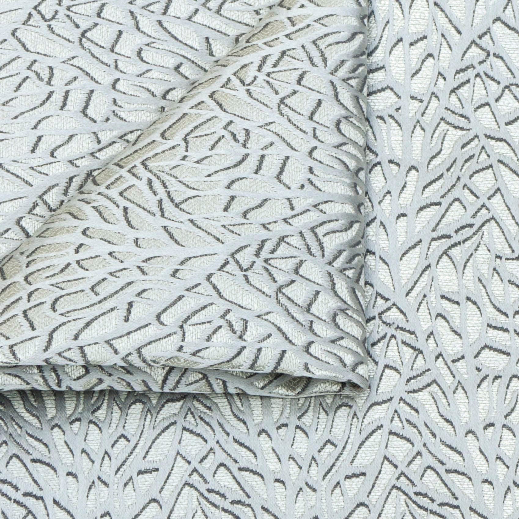 Pearl Grey Jacquard Fabric By The Metre