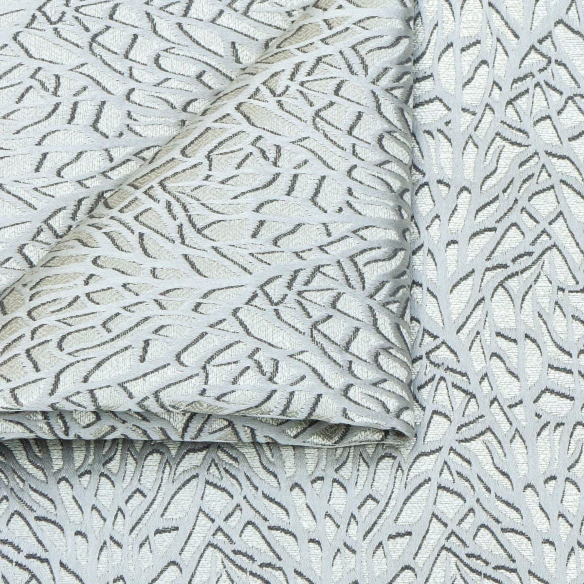 Pearl Grey Jacquard Fabric By The Metre