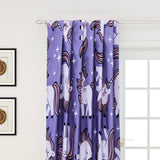 Unicorn Kids Lavender Printed Cotton Curtain Panels