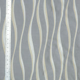 Ivory N Gold Stripes Jacquard Weave Textured Curtain Panels
