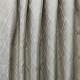 Greyish Beige Textured Diamonds Jacquard Curtain Panels