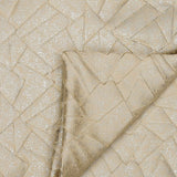 Beige Mosaics Foil Jacquard Fabric By The Metre
