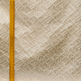 Beige Mosaics Textured Foil Printed Jacquard Curtain Panels