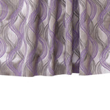 Purple Stripes Jacquard Weave Curtain Panels, Swirls Curtain