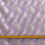 Purple Stripes Jacquard Weave Curtain Panels, Swirls Curtain